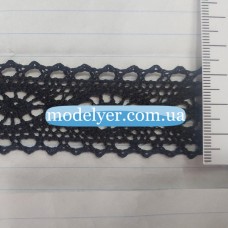 Кружево лен 3 см., (черный)